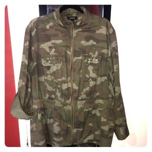 Torrid Army jeweled jacket 💚